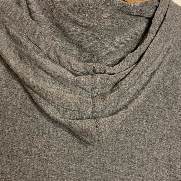 Gaiam short sleeve hoodie yoga dress grey Size LG with pocket - Picture 6 of 10